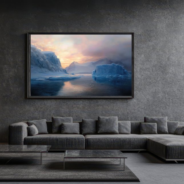 Antarctic Dawn: Iceberg & Still Waters Poster (Creator Uploaded)