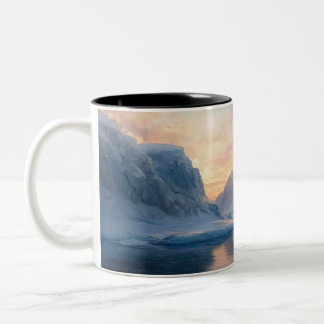 Antarctic Dawn: Iceberg & Still Waters Two-Tone Coffee Mug