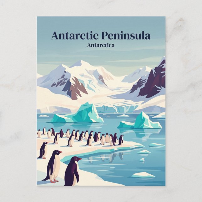 Antarctic Peninsula Antarctica Postcard (Front)