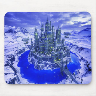 Antarctic Steampunk Castle With Moat Mouse Mat
