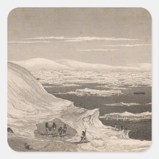 Antarctica 2 square sticker (Front)
