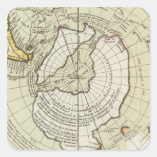 Antarctica 4 square sticker