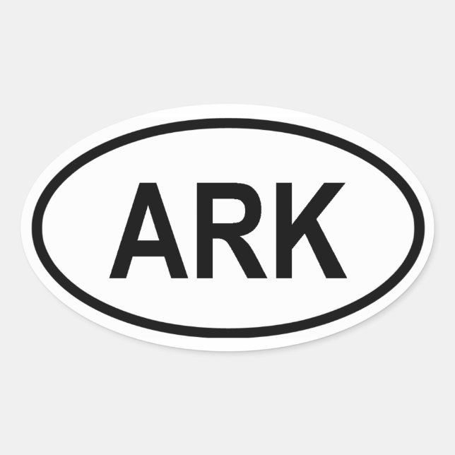 Antarctica "ARK" Oval Sticker (Front)
