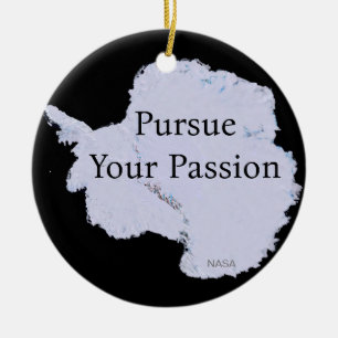 Antarctica by NASA Pursue Your Passion Ceramic Tree Decoration
