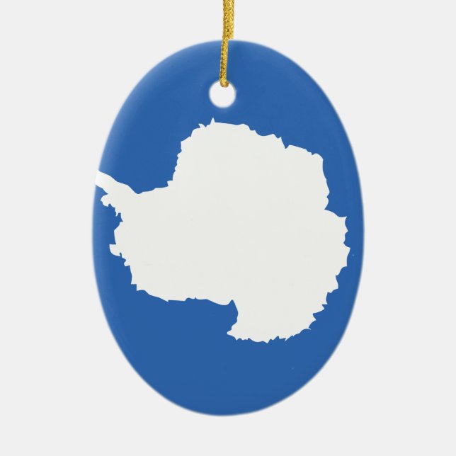 Antarctica Ceramic Tree Decoration (Front)