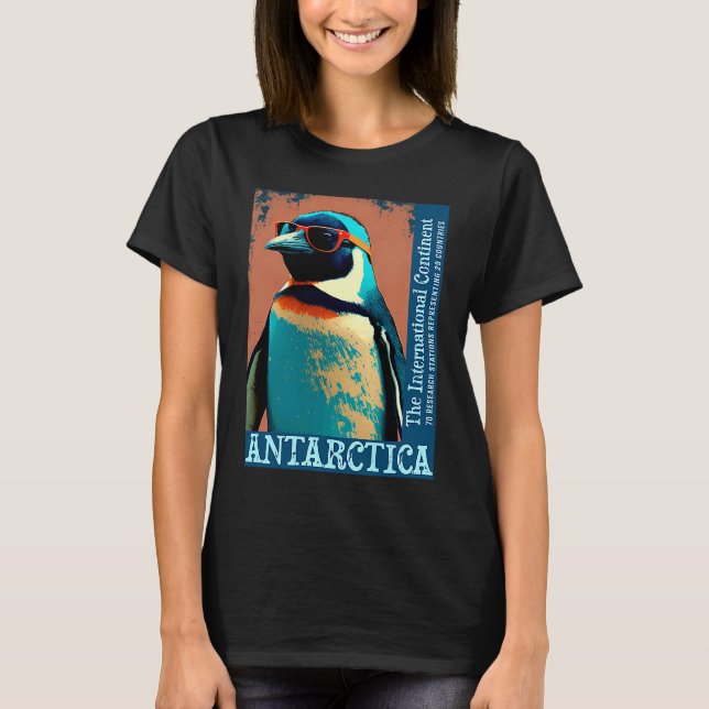 Antarctica Cute Cool Penguin Antarctic Research So T-Shirt (Front)