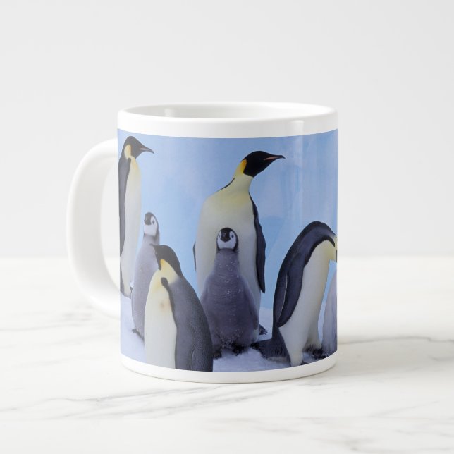Antarctica, Emporer Penguins Large Coffee Mug (Front Left)