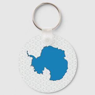 Antarctica Flag Map full size Key Ring