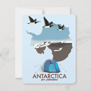 Antarctica For Adventure Travel poster map.