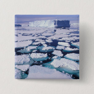 Antarctica, Ice flow. 15 Cm Square Badge