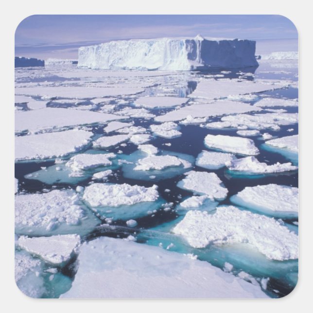 Antarctica, Ice flow. Square Sticker (Front)