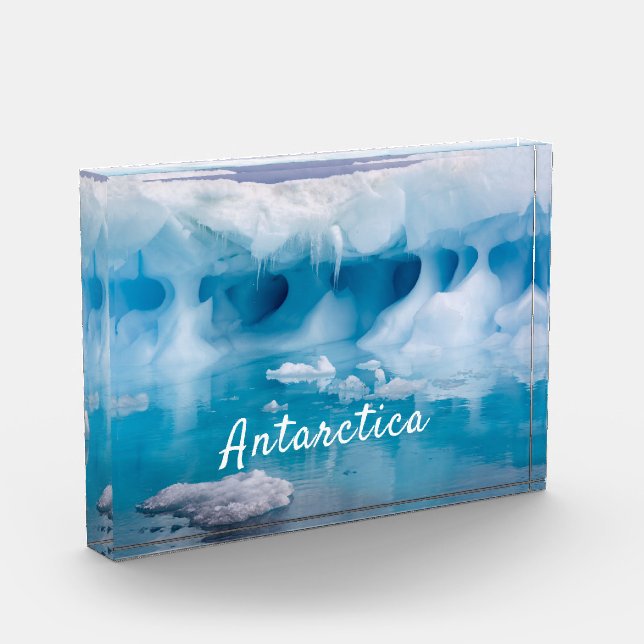 Antarctica iceberg photo with text (Left)