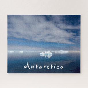 Antarctica landscape floating ice photo with text jigsaw puzzle