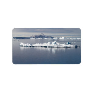 Antarctica landscape label