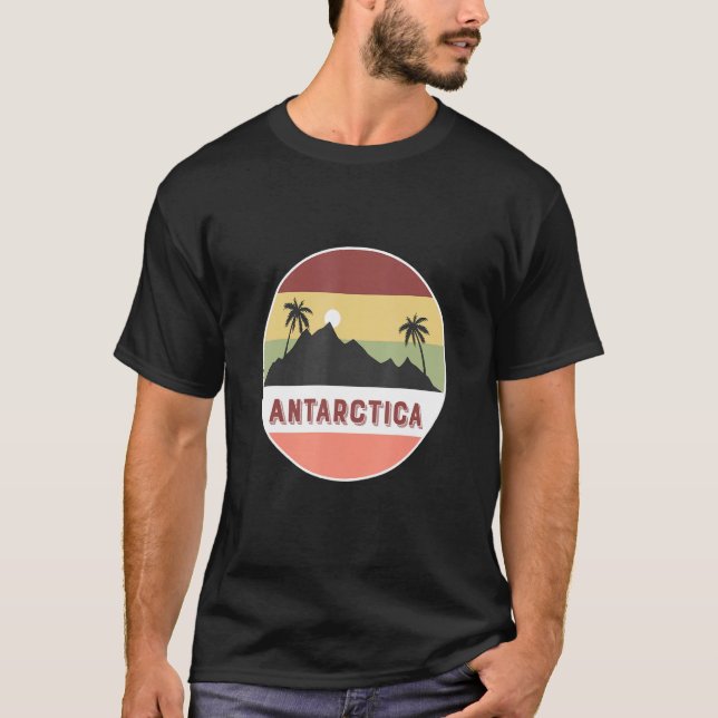 Antarctica Mountain And Palms T-Shirt (Front)