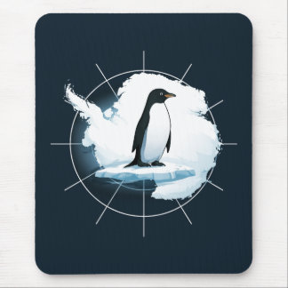 Antarctica Penguin Emblem – Polar Explorer Design Mouse Mat