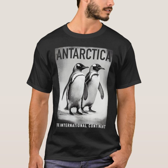 Antarctica Penguins The International Continent T-Shirt (Front)