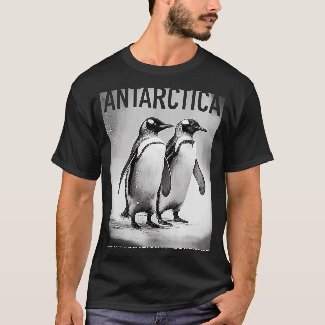 Antarctica Penguins The International Continent T-Shirt (Front)