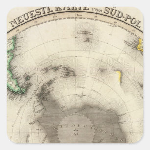 Antarctica, Southern Hemisphere Square Sticker