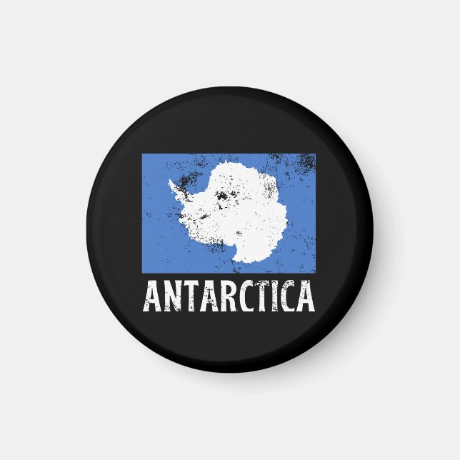 Antarctica vintage Flag Magnet (Front)