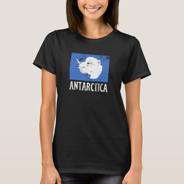 Antarctica vintage Flag T-Shirt (Front)