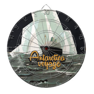 Antarctica Vintage Travel poster Dartboard