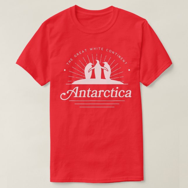 Antarctica  With Penguins  T-Shirt (Design Front)