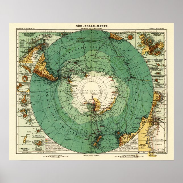 AntarcticaPanoramic MapAntarctica Poster (Front)