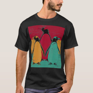 Antartica Animal Penguins Gift Retro Zoo Animal Pe T-Shirt