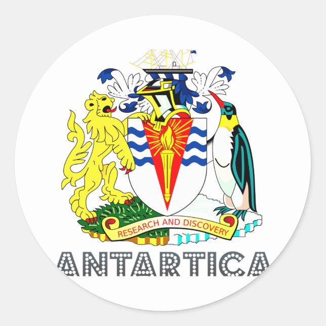 Antartican Emblem Classic Round Sticker (Front)