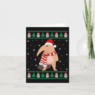 Anteater Animal Matching Family Ugly Christmas Swe Card