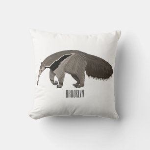Anteater cartoon illustration cushion