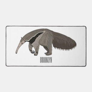 Anteater cartoon illustration desk mat