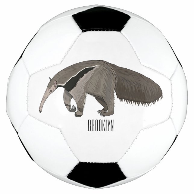 Anteater cartoon illustration  football (Front)