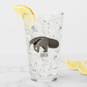 Anteater cartoon illustration  glass