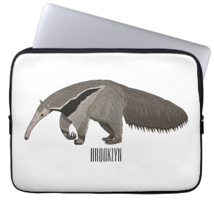 Anteater cartoon illustration laptop sleeve