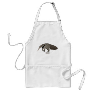 Anteater cartoon illustration  standard apron