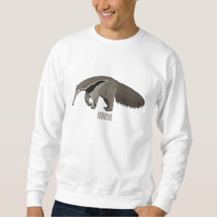 Anteater cartoon illustration sweatshirt