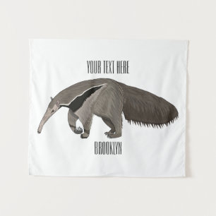 Anteater cartoon illustration  tapestry