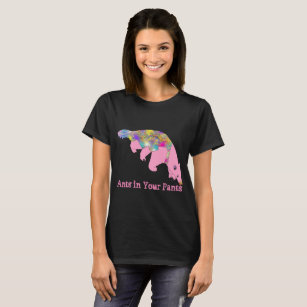 Anteater Funky Psychedelic Pink Funny Slogan T-Shirt