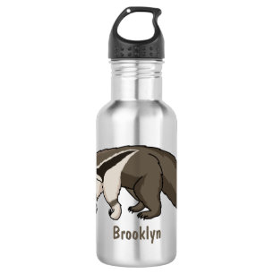 Anteater happy cartoon illustration  532 ml water bottle