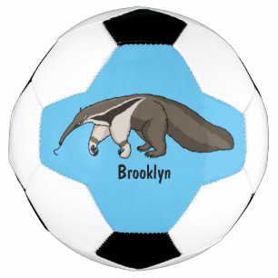 Anteater happy cartoon illustration football