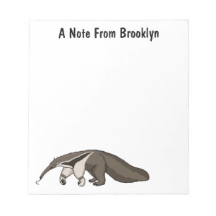 Anteater happy cartoon illustration notepad