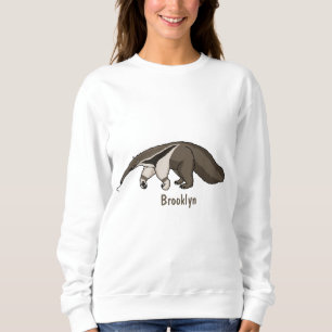 Anteater happy cartoon illustration sweatshirt