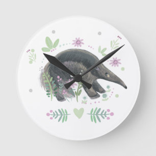 anteater kid's room round clock
