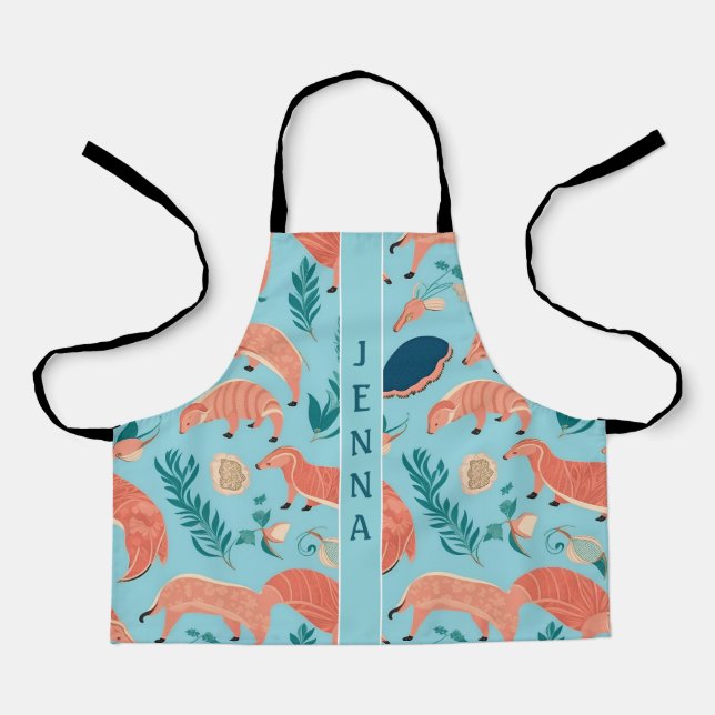 Anteater Pastel Colourful Custom Pattern Apron (Front)