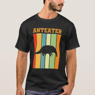 Anteater Shadow Silhouette In Retro Colours T-Shirt