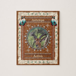 Antelope - Action Jigsaw Puzzle w/ Gift Box