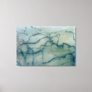 Antelope and bison, Perigordian (cave painting) Canvas Print