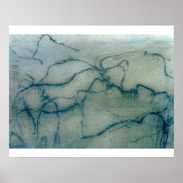 Antelope and bison, Perigordian (cave painting) Poster (Front)